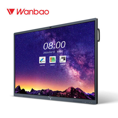 السبورة التفاعلية الذكية التي تعمل بالأشعة تحت الحمراء LCD بدقة 4K مقاس 75 بوصة